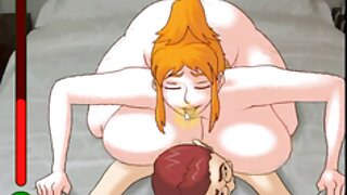 Màu xanh sexx han tóc ngọt ngào cho đầu và được cô ấy âm đạo fucked cứng
